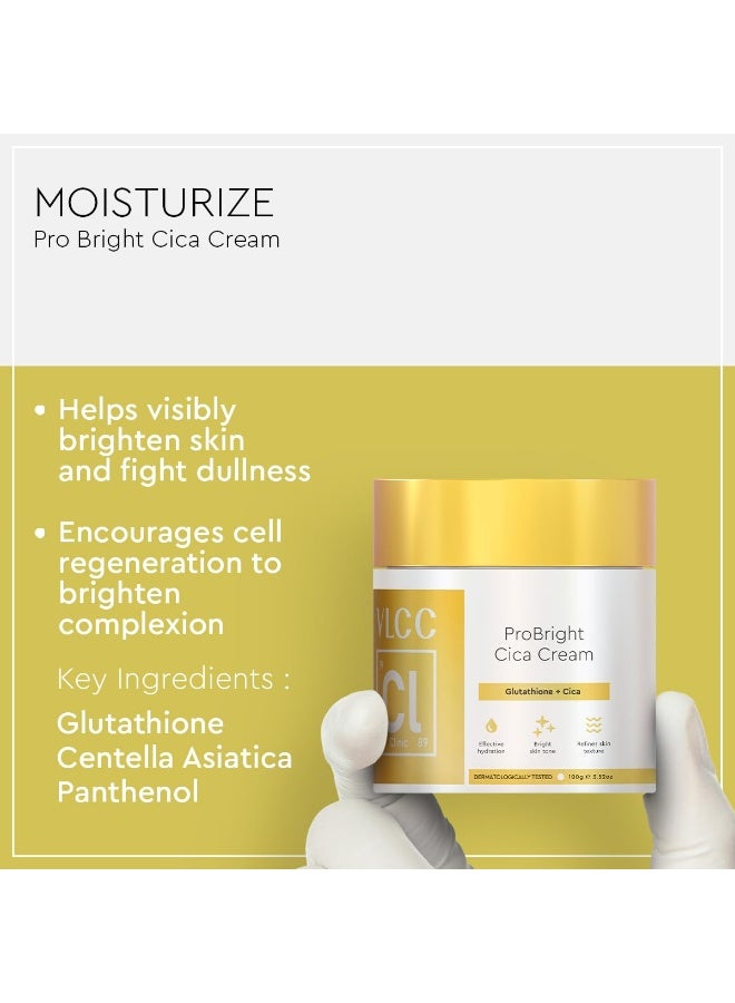 VLCC Clinic Tan Removal & Glow Combo for Tan Removal and Reduced Hyperpigmentation | De tan Face Mask - 100g with Glutathione + Pro Bright Cica Cream - 100g with Cica and Glutathione - Image 4